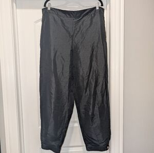 Black Kika Vargas Wide Leg Cuffed Ankle Trouser Pull On Pants